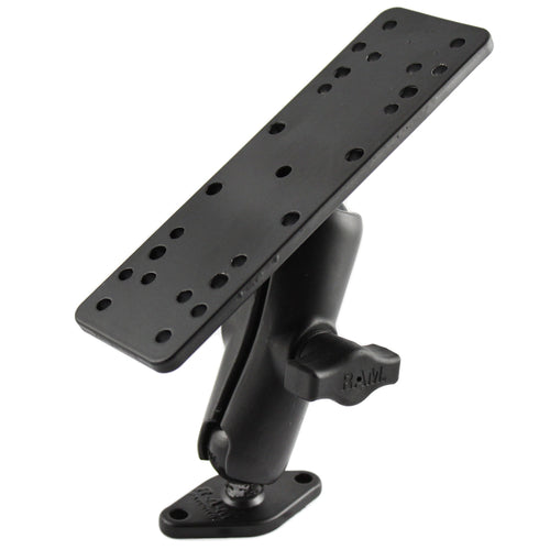 RAM Mount 1" Ball Mount w/6.25" X 2" Rectangle Base &amp; Diamond Base