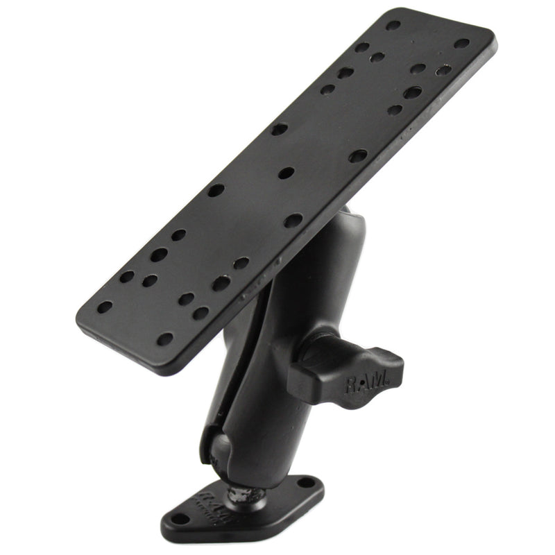RAM Mount 1" Ball Mount w/6.25" X 2" Rectangle Base &amp; Diamond Base