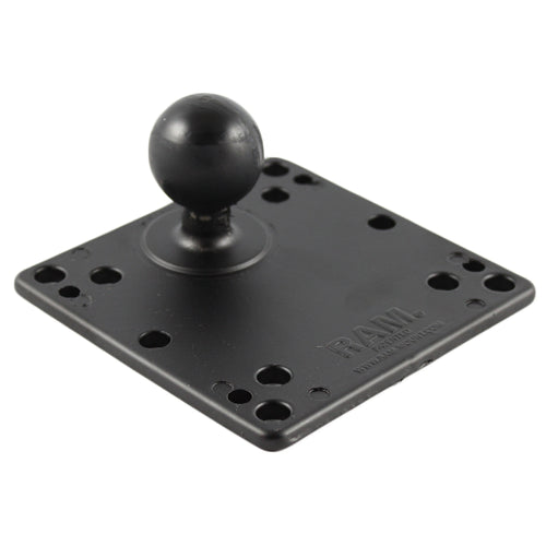 RAM Mount 4.75" Square Base w/VESA (4 x 75mm) (4 x 100mm) Hole Patterns &amp; 1.5" Ball