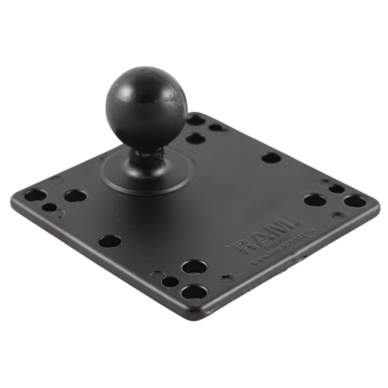 RAM Mount 4.75" Square Base w/VESA (4 x 75mm) (4 x 100mm) Hole Patterns &amp; 1.5" Ball