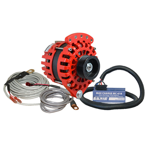 Balmar Alternator 1-2" Single Foot K6 Serpentine Pulley Regulator &amp; Temp Sensor - 170A Kit - 12V