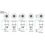 GROCO 1-1/4" Hose Barb Stainless Straight Deck Drain