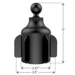 RAM Mount Stubby Cup Holder Mount w/Double Socket Arm
