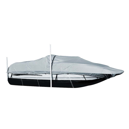 Carver Sun-DURA&reg; Styled-to-Fit Boat Cover f/20.5' Sterndrive Deck Boats w/Walk-Thru Windshield - Grey