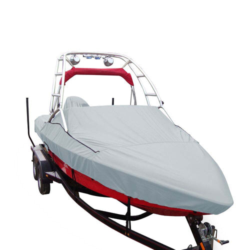 Carver Sun-DURA&reg; Specialty Boat Cover f/22.5' Sterndrive V-Hull Runabouts w/Tower - Grey