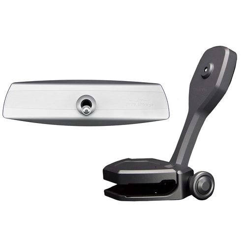 PTM Watersports Mirror/Bracket Kit w/VR-140 Elite Mirror &amp; ZXR-360 (Titanium Grey)