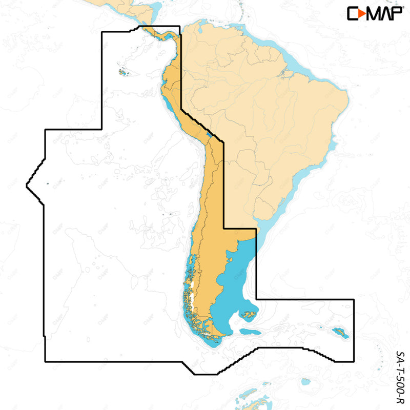 C-MAP REVEAL&trade; X - Costa Rica Chile &amp; Falklands
