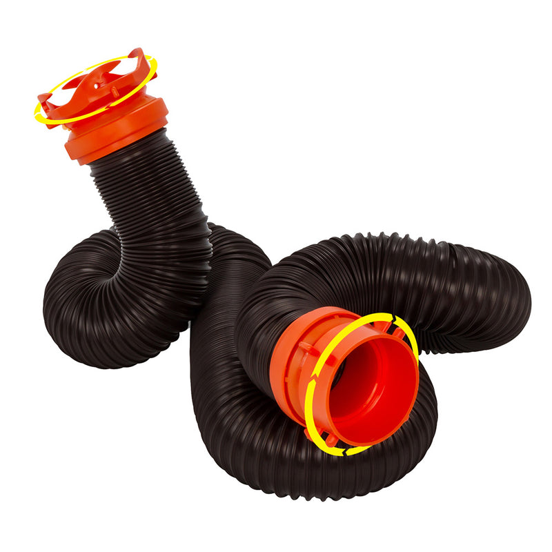 Camco RhinoFLEX 10' Sewer Hose Extension w/Swivel Bayonet &amp; Lug