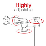 RAM Mount RAM&reg; 12" Upper Pole with Double Swing Arms &amp; Round Plate