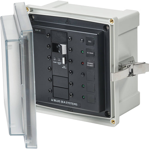 Blue Sea 3123 - SMS Panel Enclosure w/ELCI (32A) &amp; 3 Blanks - 230V AC