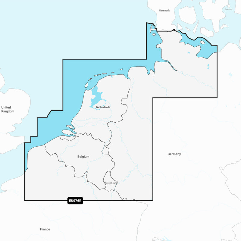 Garmin Navionics+ NSEU076R - Benelux &amp; Germany, West - Marine Chart