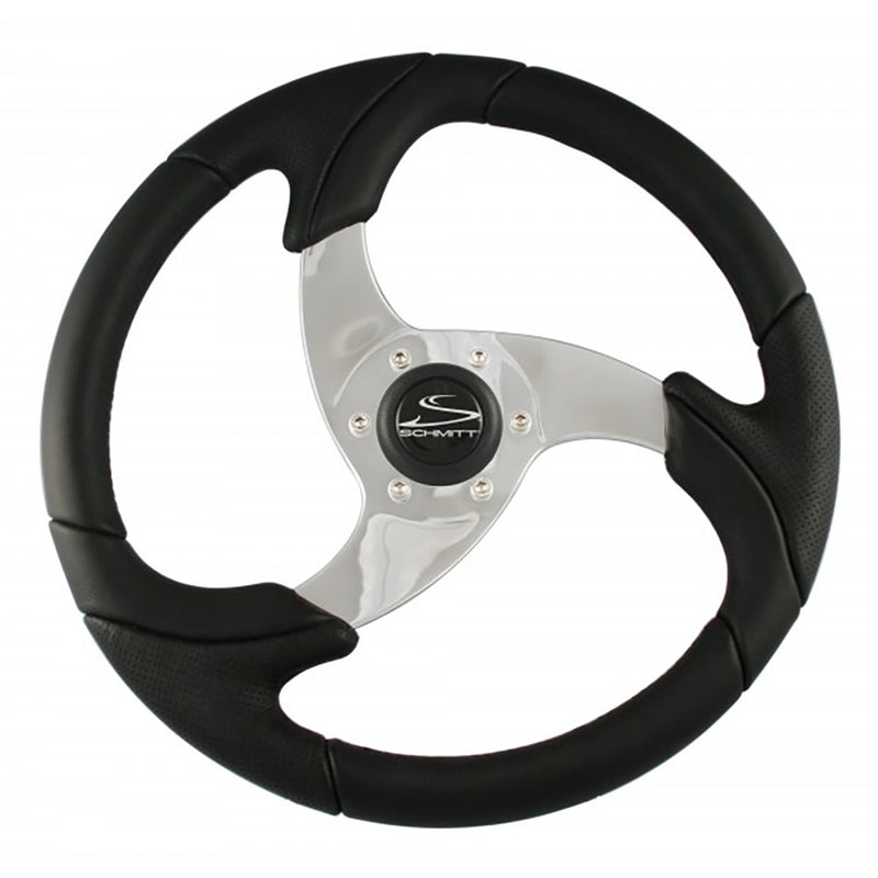 Schmitt Marine Folletto 14.2" Wheel - Black Polished Polyurethane - 3/4" Tapered Shaft w/Black Center Cap