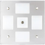 Sea-Dog Square LED Mirror Light w/On/Off Dimmer - White &amp; Blue