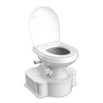 Dometic&trade; White M65 Marine Gravity Toilet - Standard Seat Size w/Foot Pedal