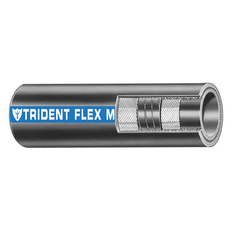 Trident Marine 3/4" x 50' Coil Flex Marine Wet Exhaust &amp; Water Hose - Black