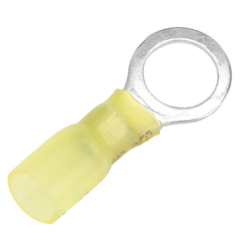 Pacer 12-10 AWG Heat Shrink Ring Terminal - 3/8" Stud Size - 25 Pack